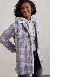 Anthropologie Donna Plaid Shirt Jacket